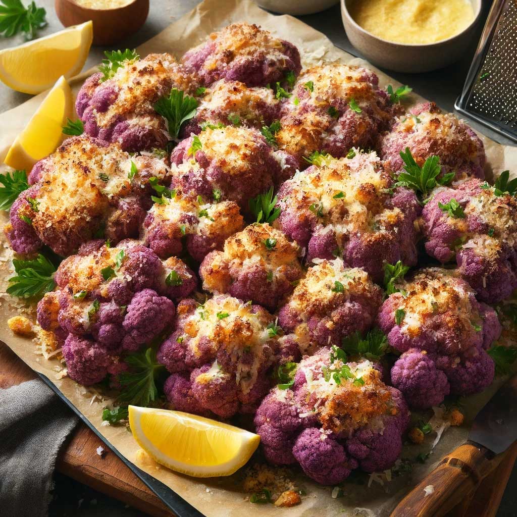 Parmesan-Crusted Purple Cauliflower