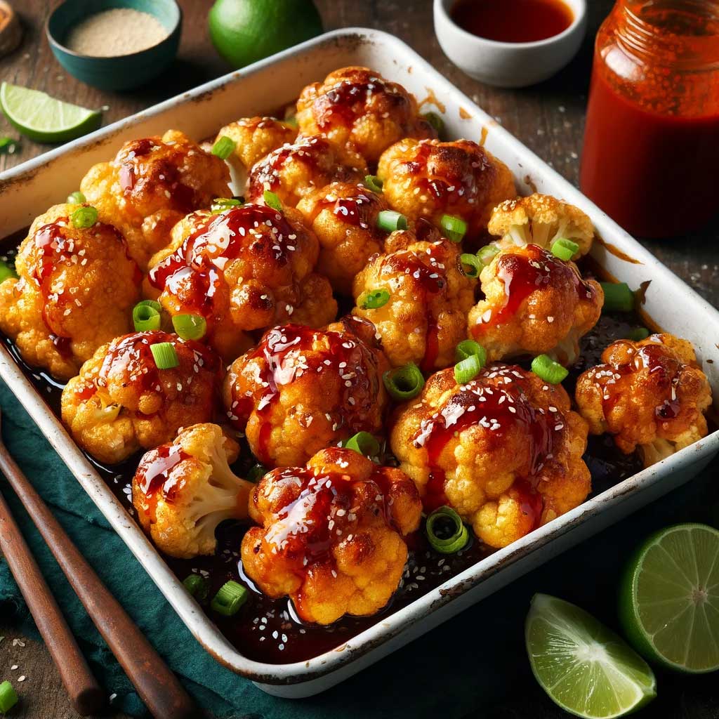 Sweet and Spicy Baked Cauliflower Recipe